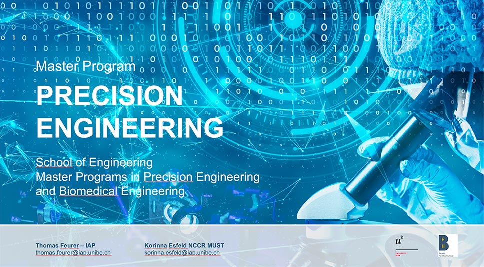 UNI Bern & ETH Zurich : Planning stratégique pour le Master Precision Engineering 2021